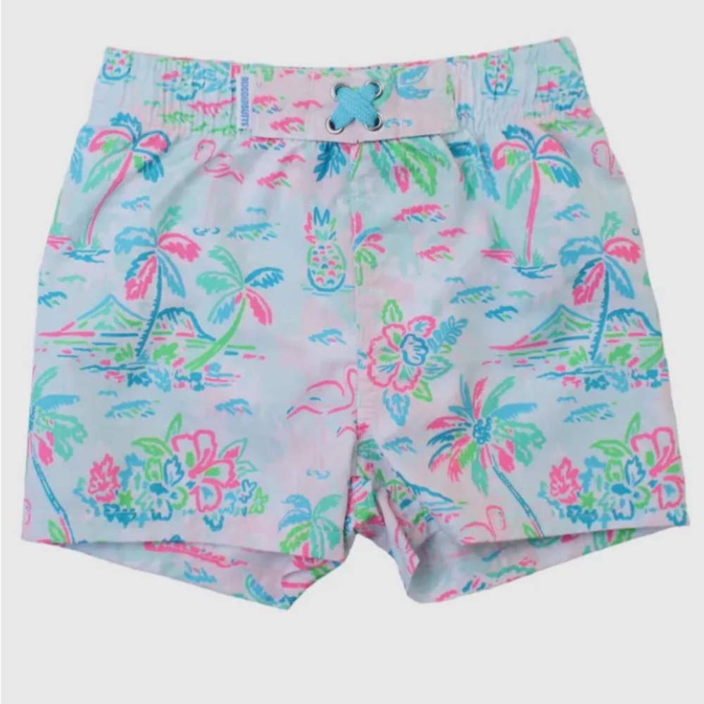 Rugged butts Tropical Kids Swim Shorts nwt